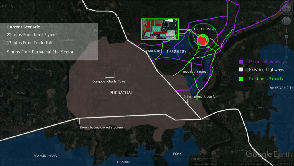 Map of the Urban Community Living project area