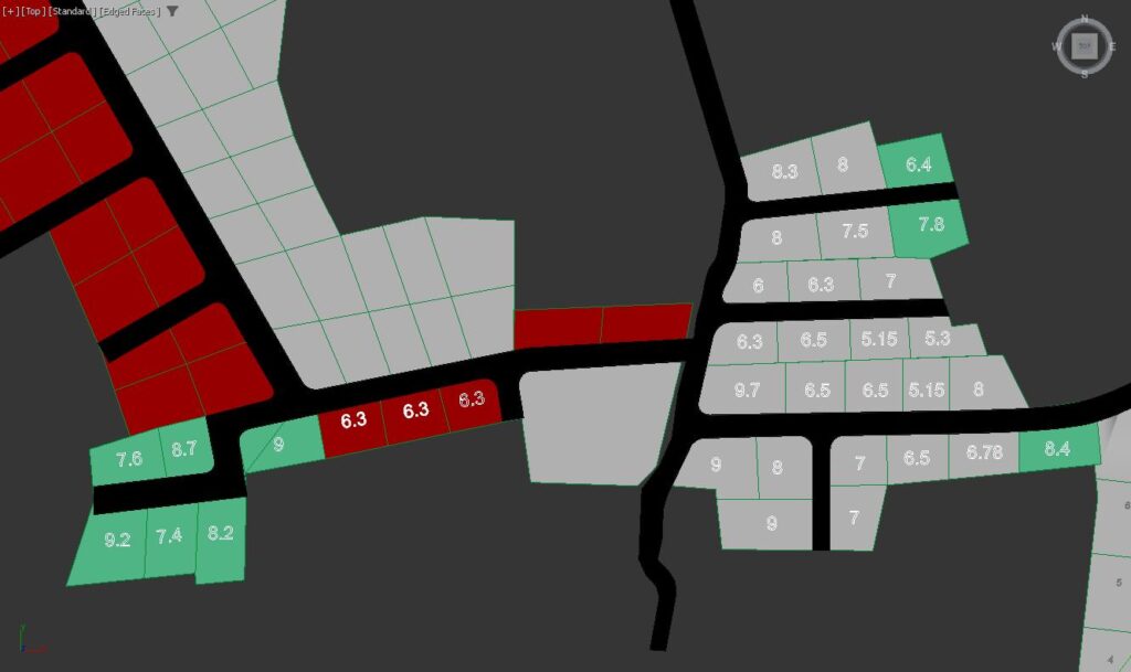 Urban plot sizes